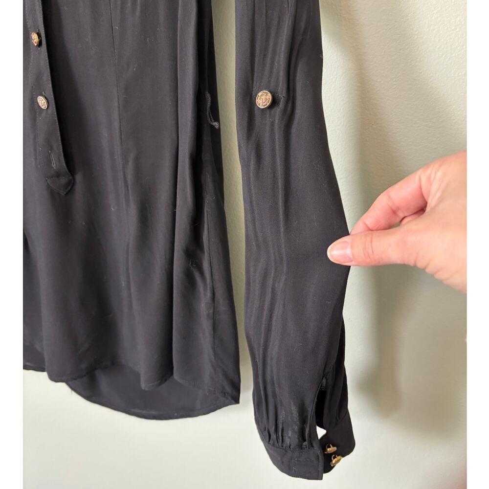 O'Dille Anthropologie Black Blouse Top - Picture 4 of 9